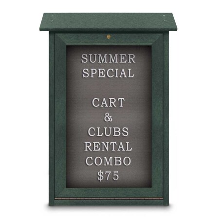 United Visual Products Outdoor Enclosed Combo Board, 48"x36", Black Frame/Green & Keylime UVCB4836ODB-GREEN-KEYLIME